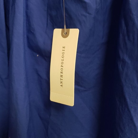 Anthropologie Maeve Cross Back Mini Dress Blue New Size - Picture 14 of 15